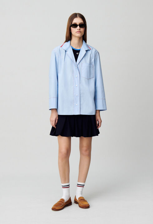Chemise oversize contrastée