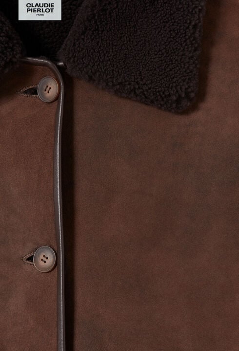 Manteau peau lainée