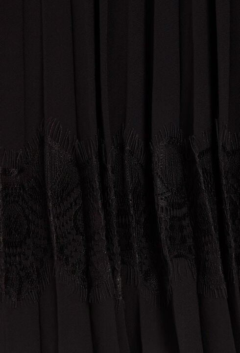 Robe Twist courte plissée noire 