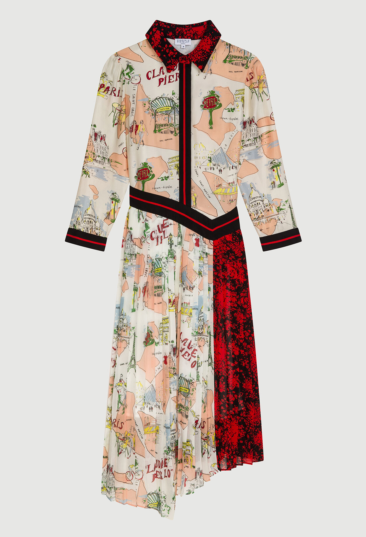 Robe mi-longue imprimée