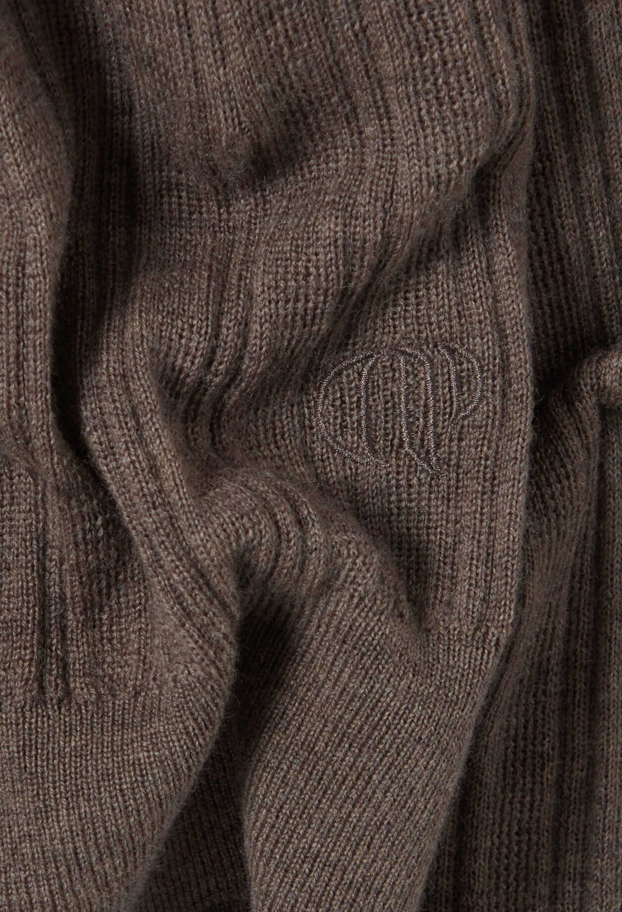 Pull polo côtelé