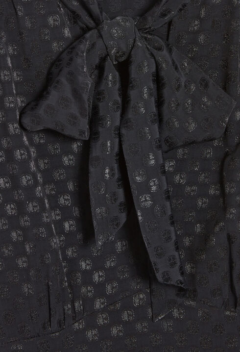 Robe col lavallière noire