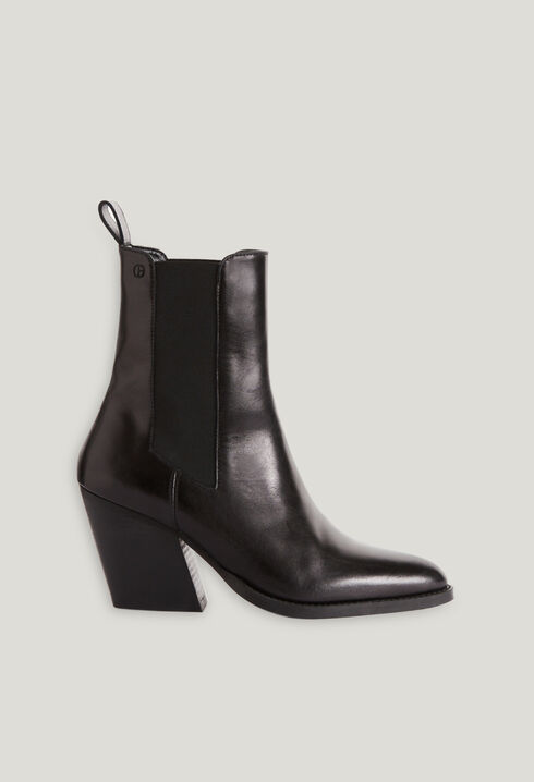 Bottines cuir noir