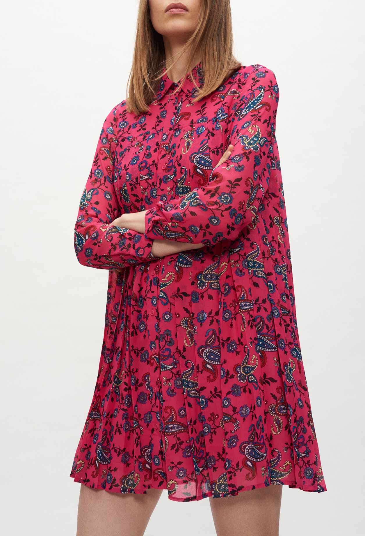 Robe chemise imprimee cachemire pour femme Claudie Pierlot