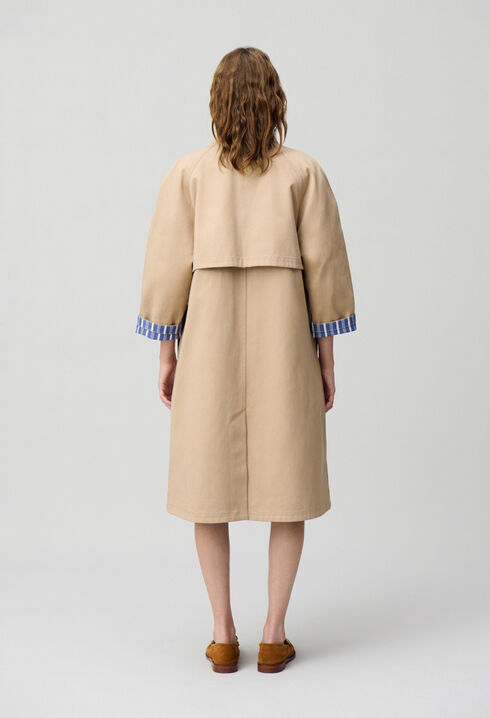 Trench mi-long droit