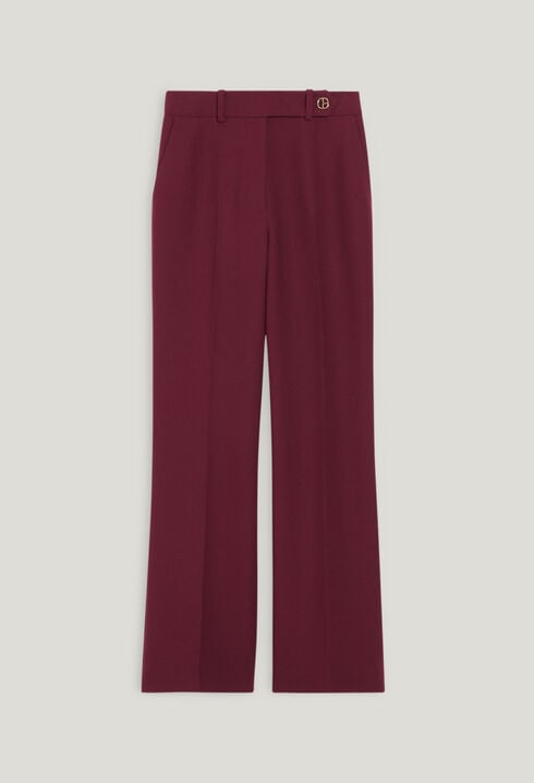 Pantalon droit bordeaux