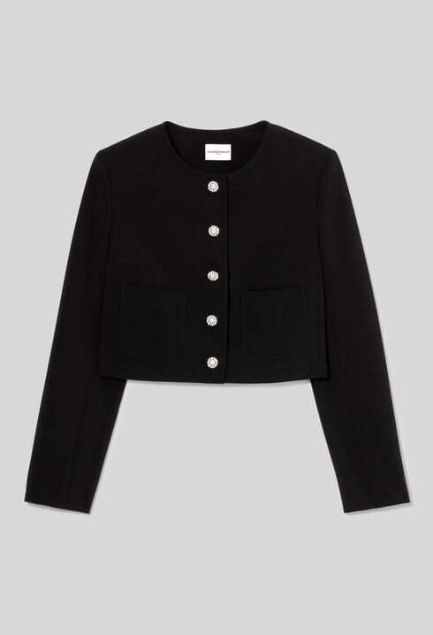 Veste courte boutons bijoux