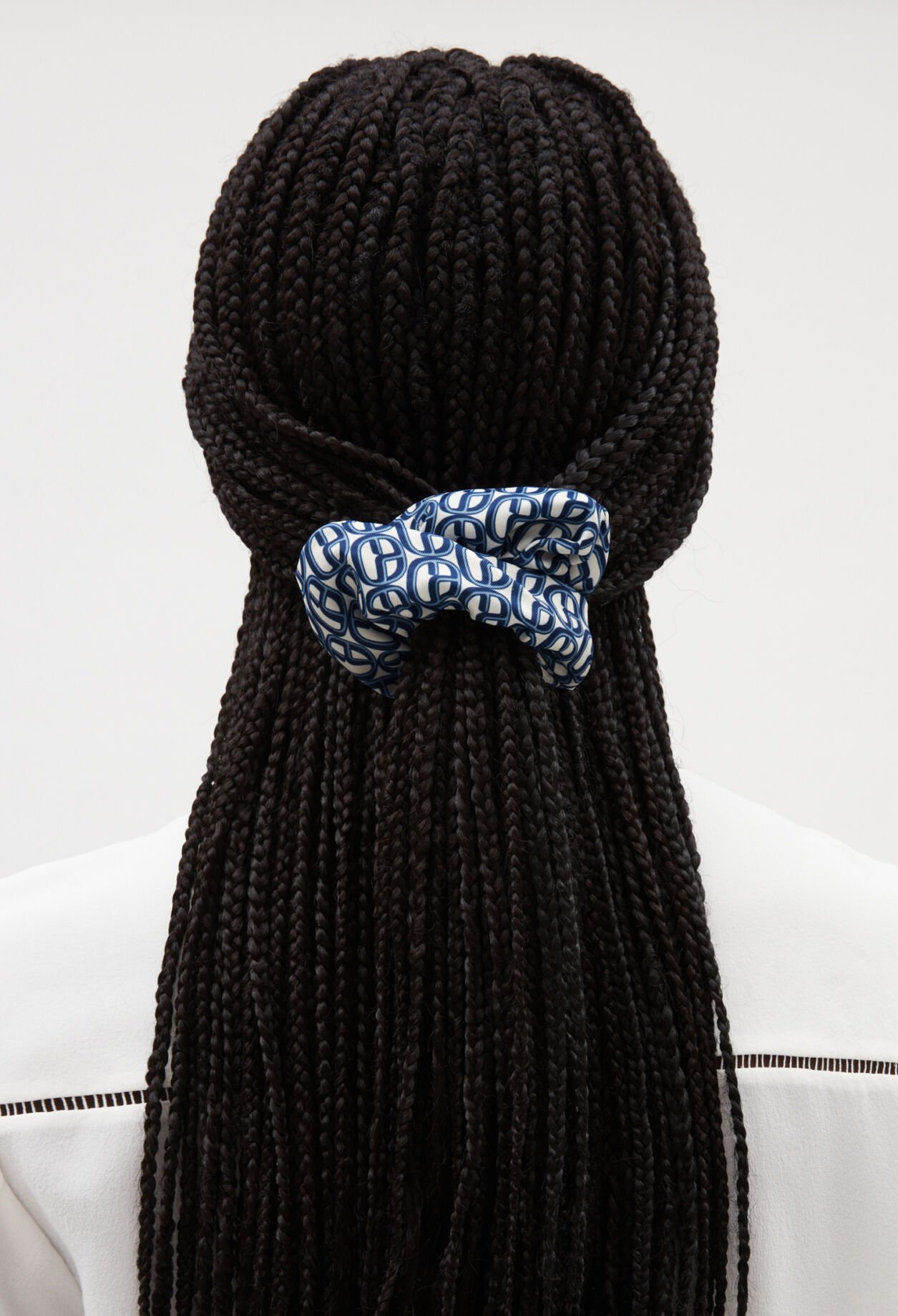 Chouchou monogramme bleu
