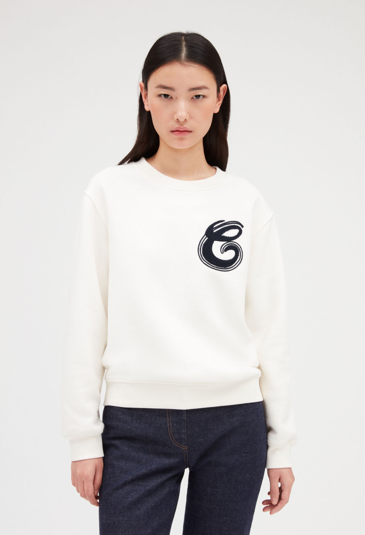Sweatshirt écru patch C