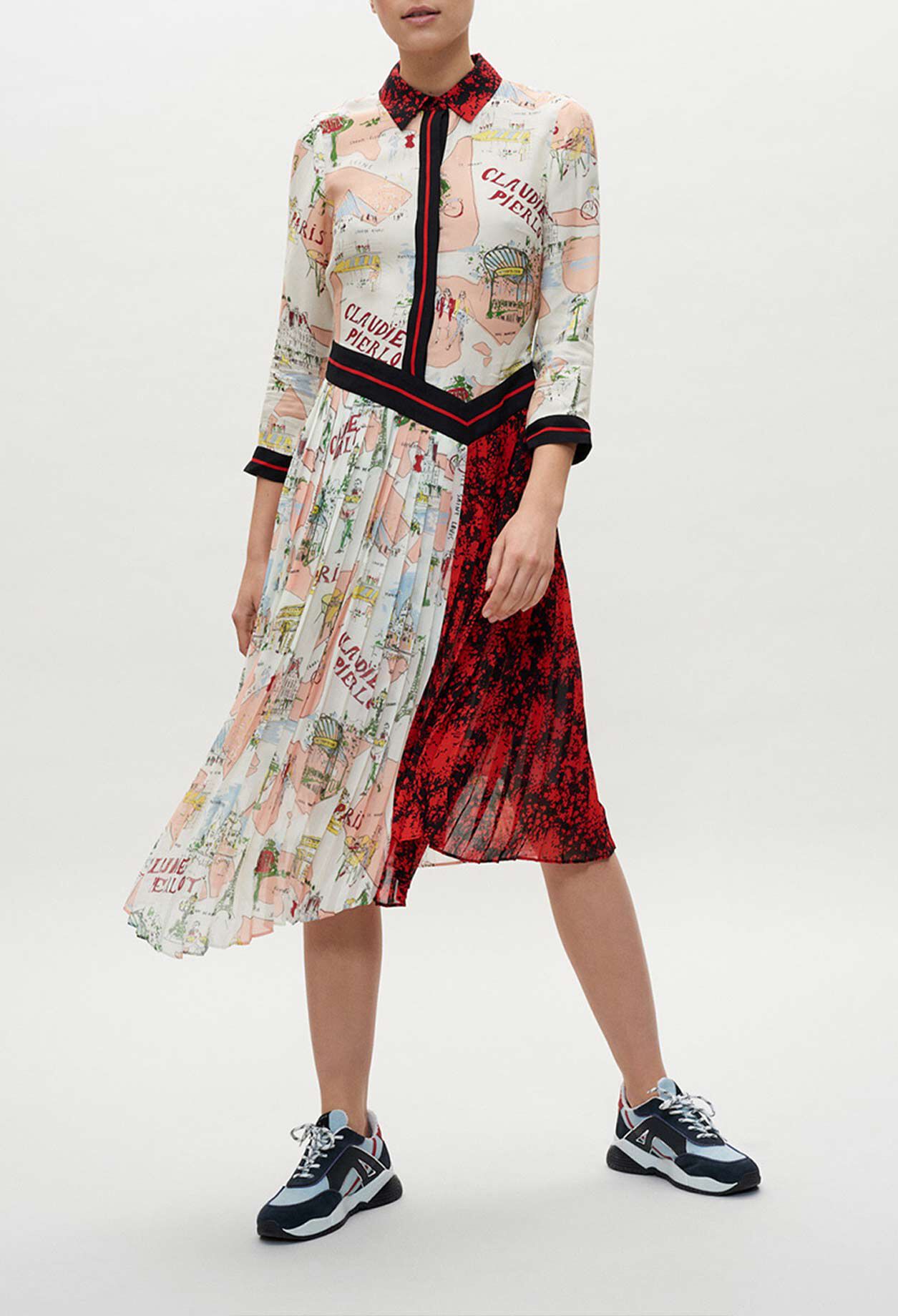 Robe mi-longue imprimée
