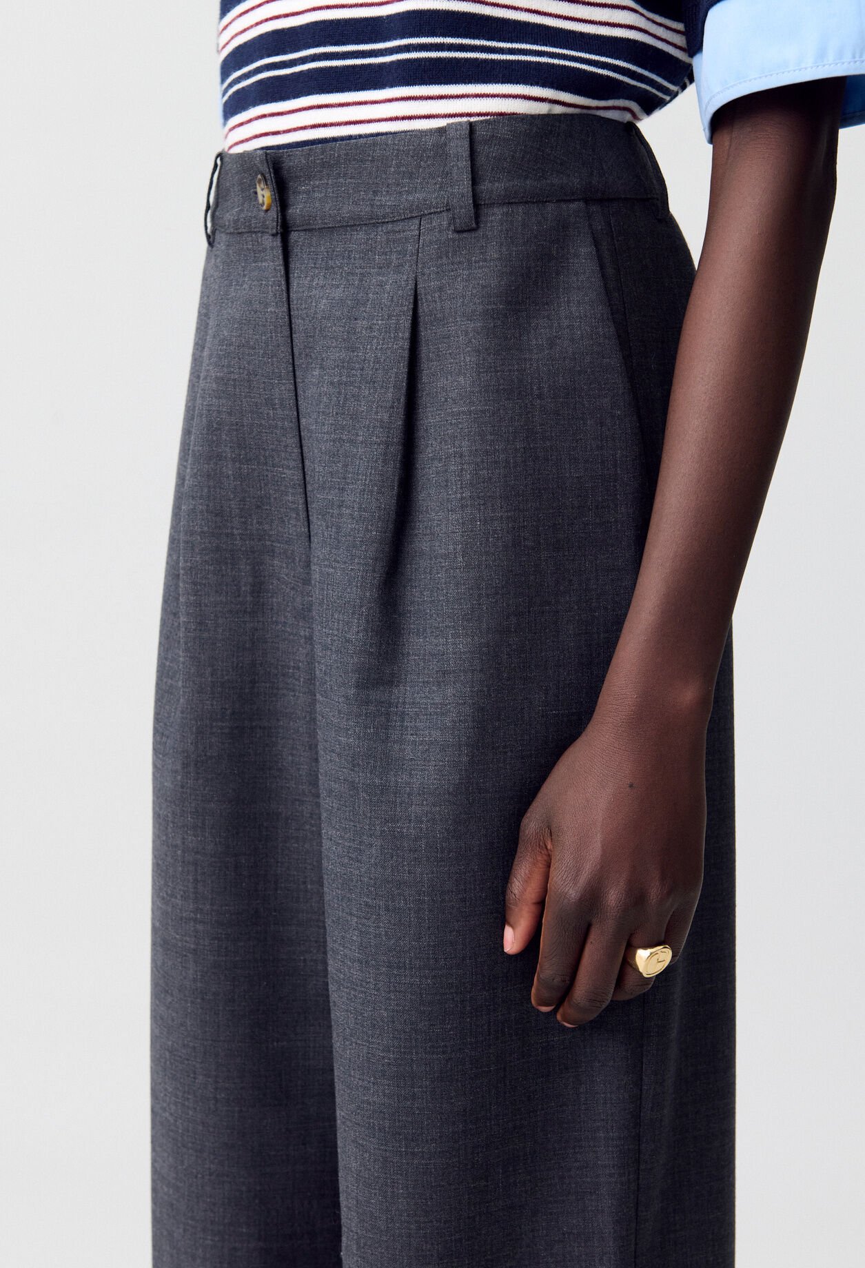 Pantalon large tailleur