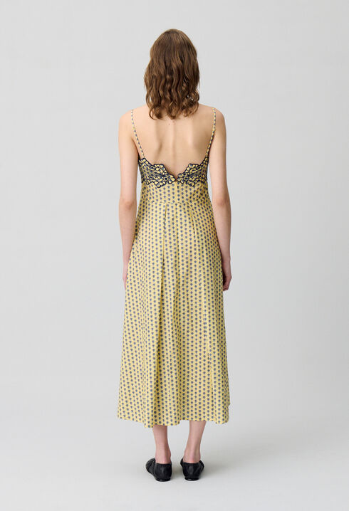 Robe longue décolletée
