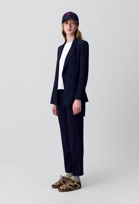 Veste tailleur ceinturée