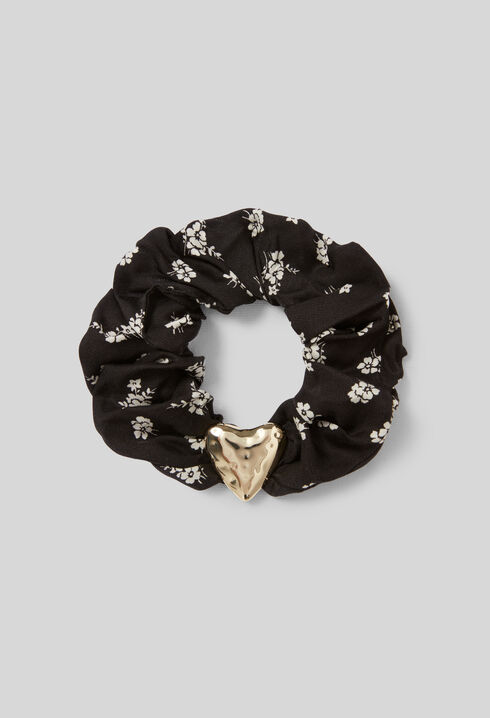 Chouchou fleurs bijou coeur