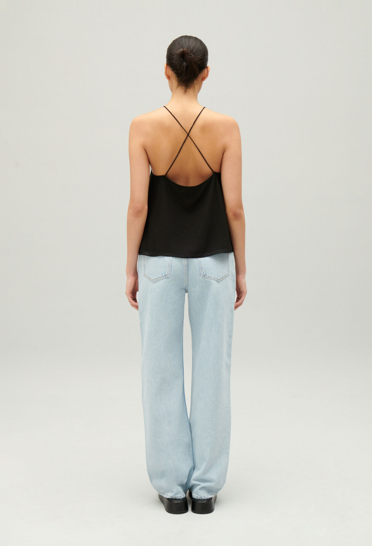 Top bustier liens noir
