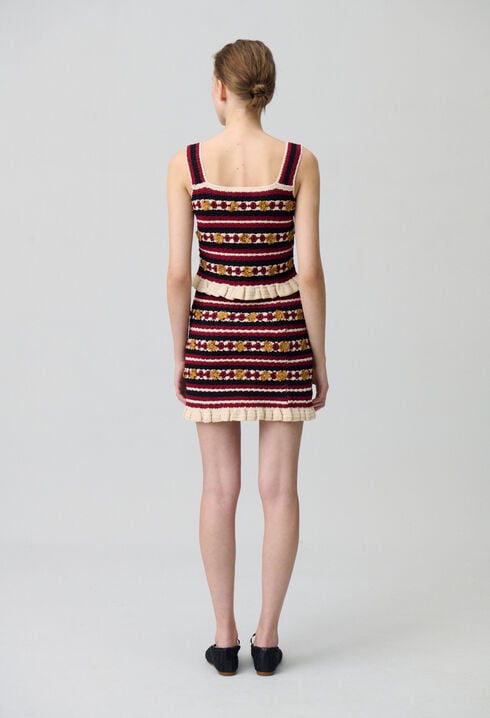 Jupe courte crochet