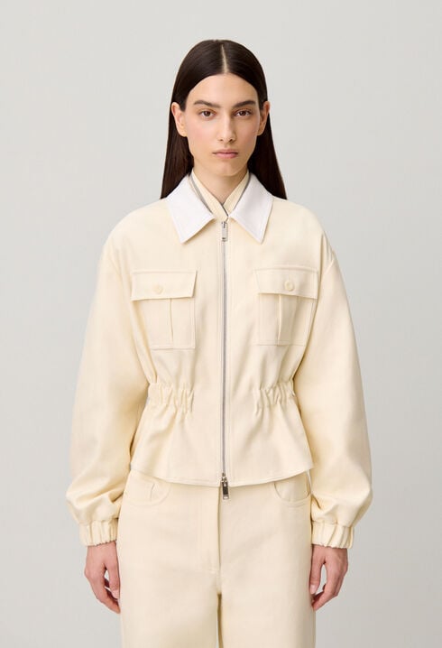 Blouson vanille cintr&eacute;