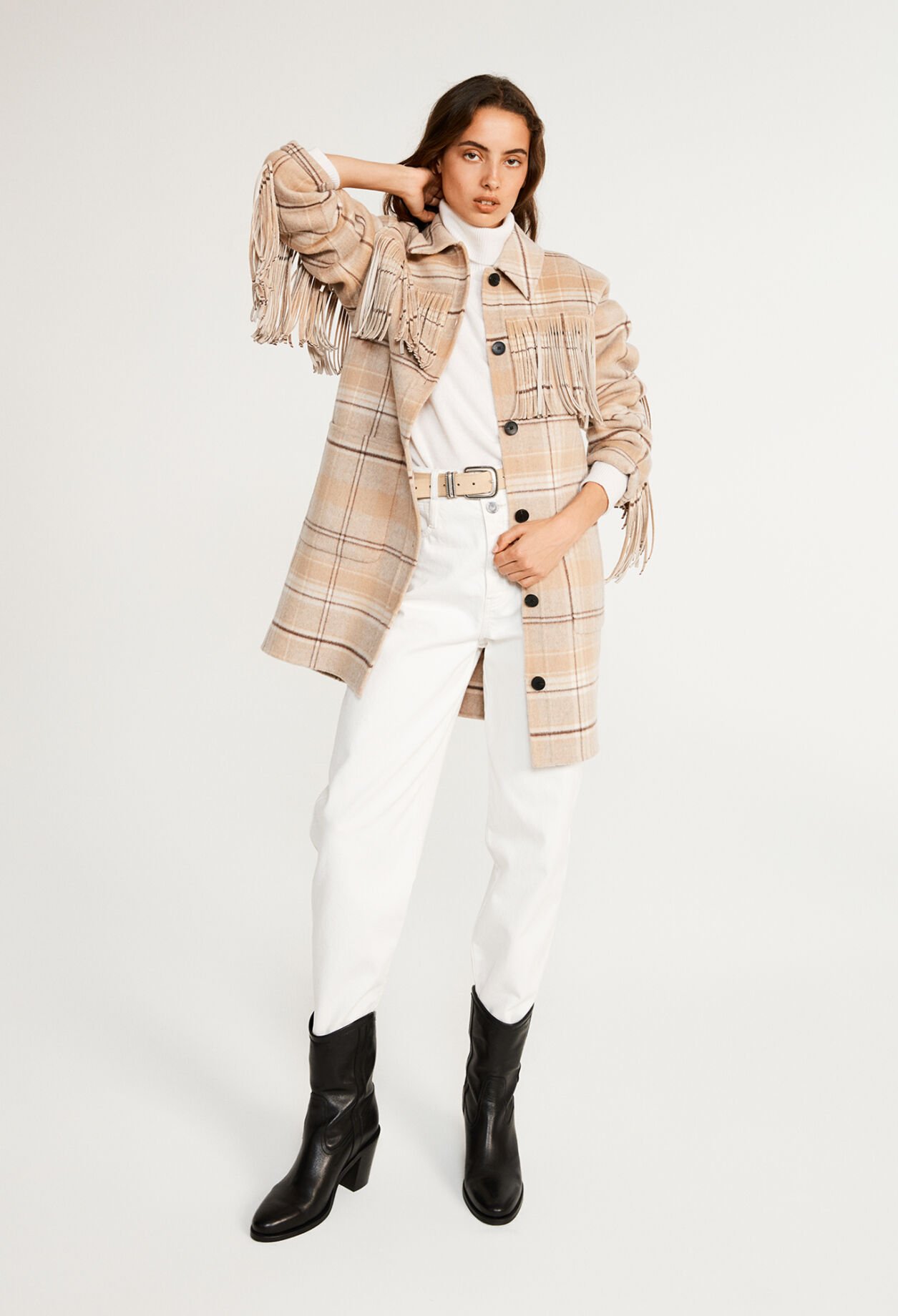 Veste à carreaux oversize outlet