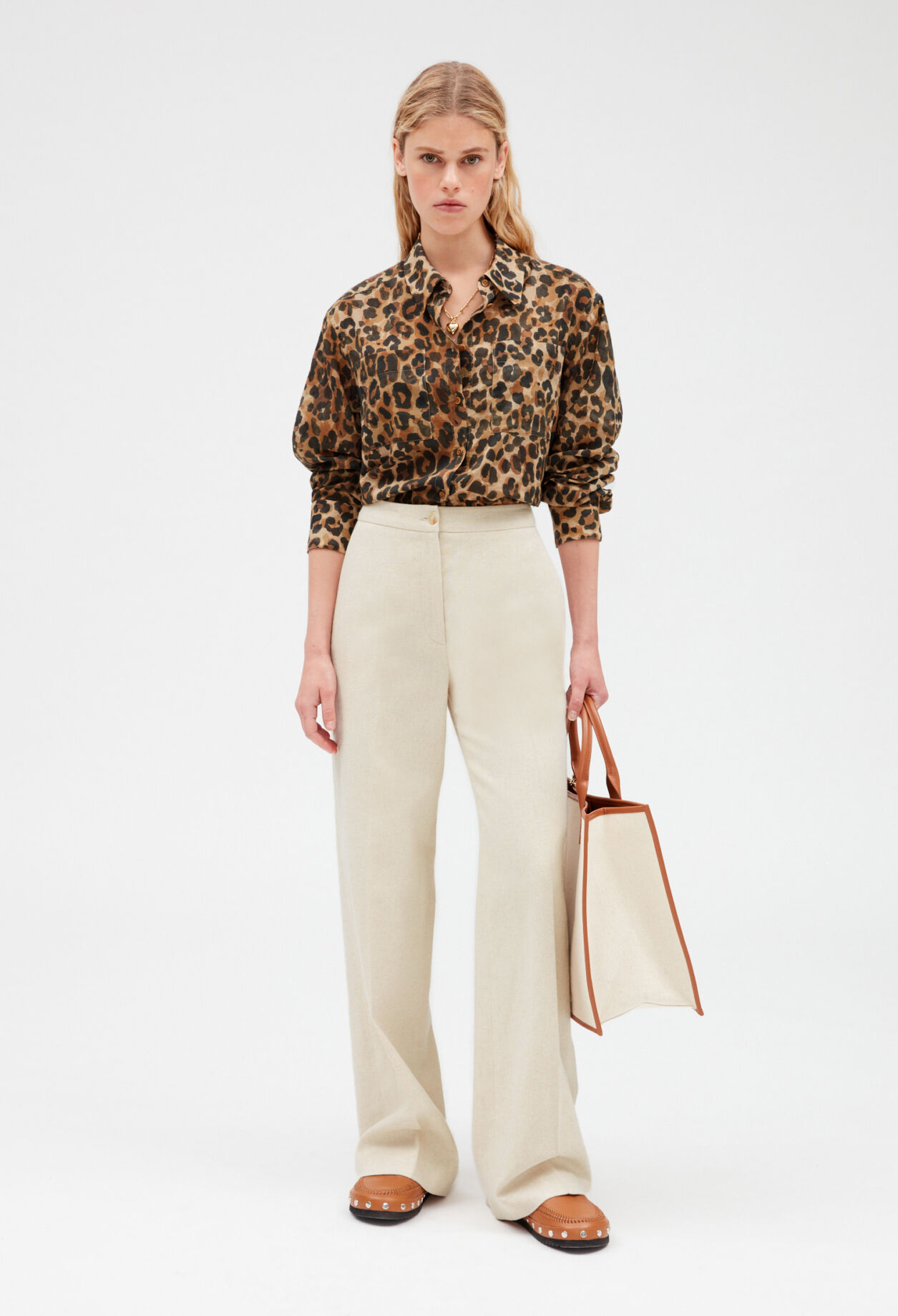 Pantalon beige coton et lin pour femme Claudie Pierlot