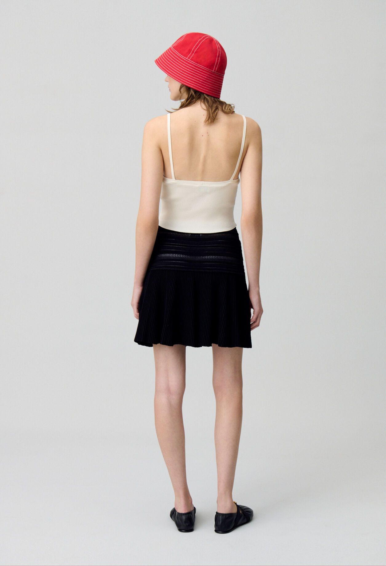 Top maille fine décolleté