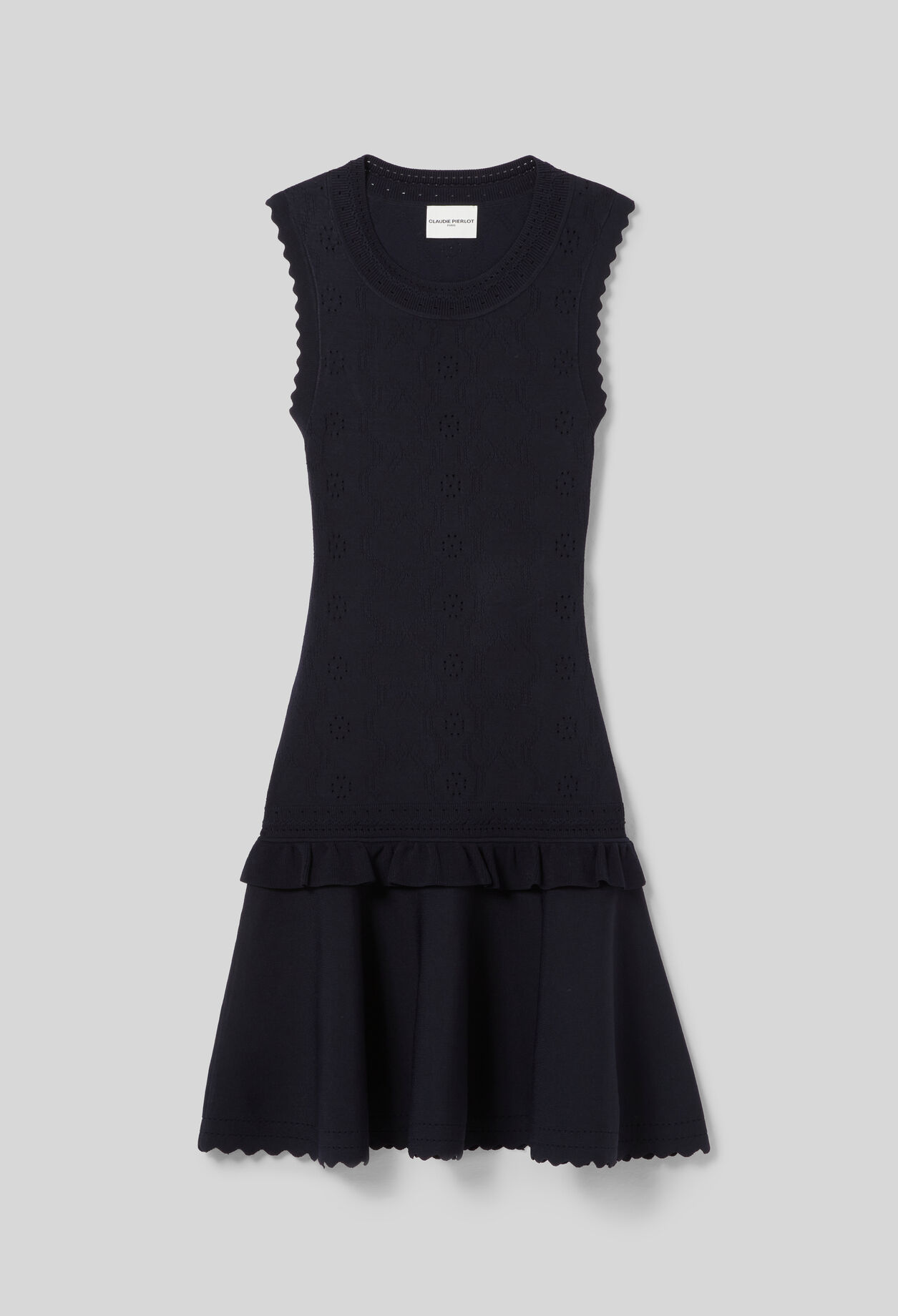 Robe maille volant