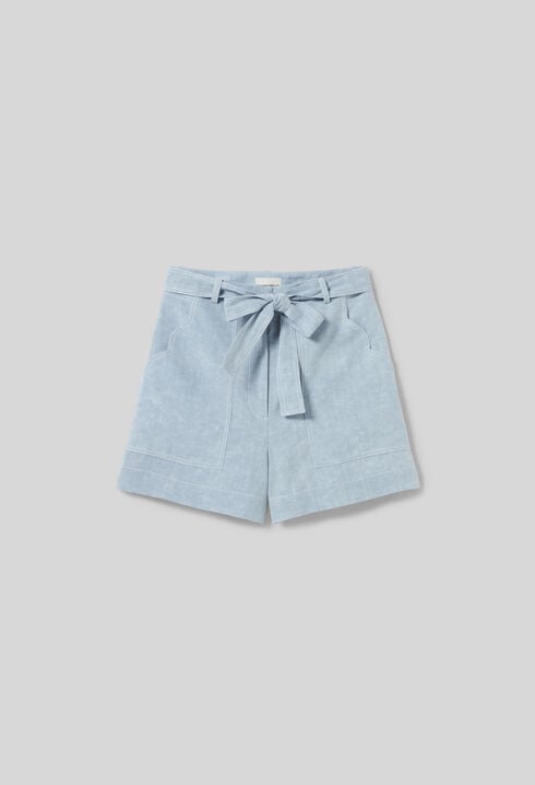 Short jean ceinturé