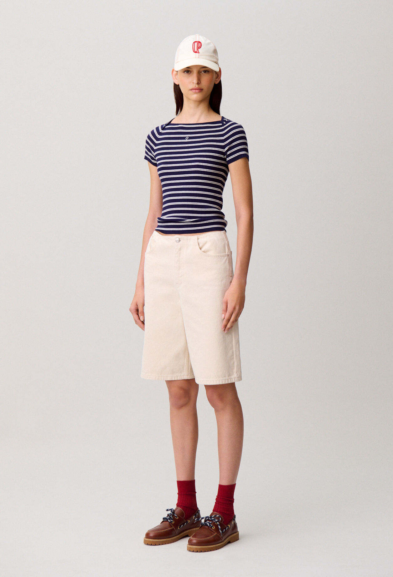 Bermuda denim &eacute;cru