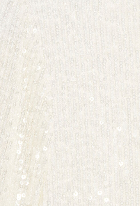 Robe courte Rififi sequins écrue