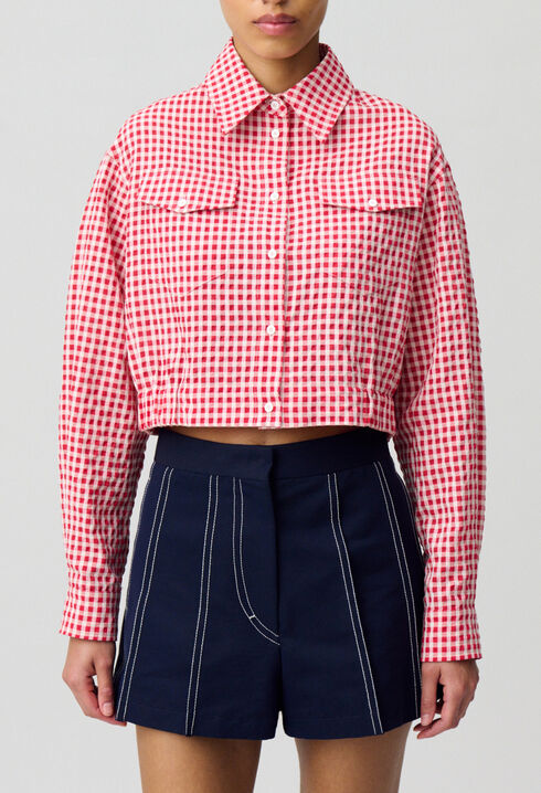 Chemise &agrave; carreaux vichy