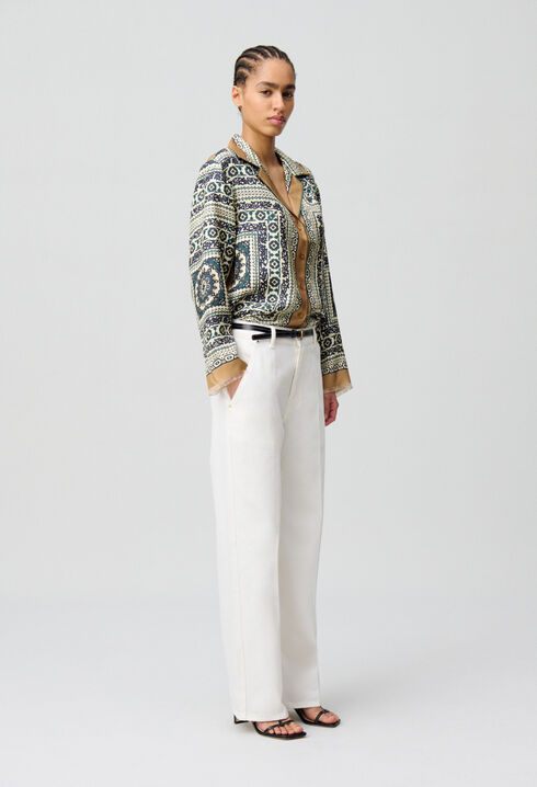 Chemise soie imprimée