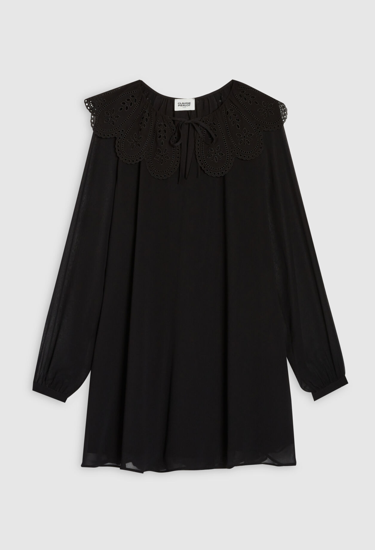 Robe courte Rifi noire large col