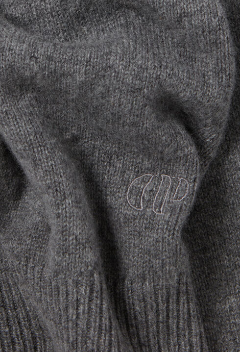Pull cachemire gris col amovible