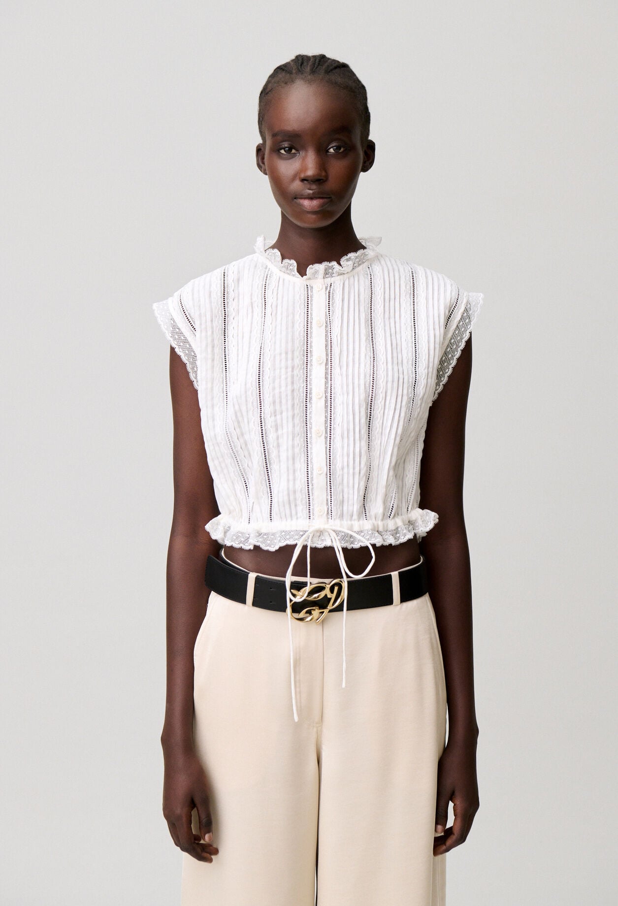 Chemise courte sans manches