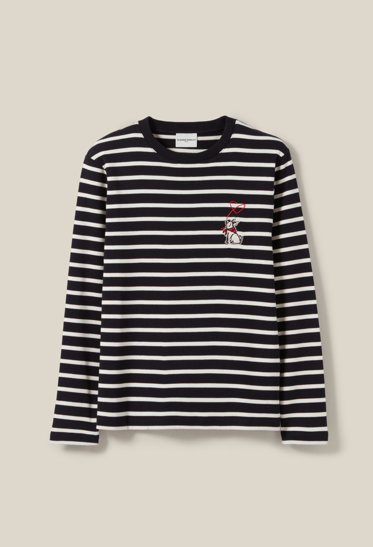T-shirt marinière broderie Jean Toto