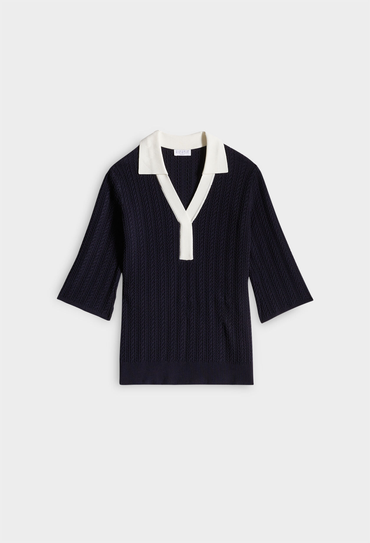Top manches courtes en maille