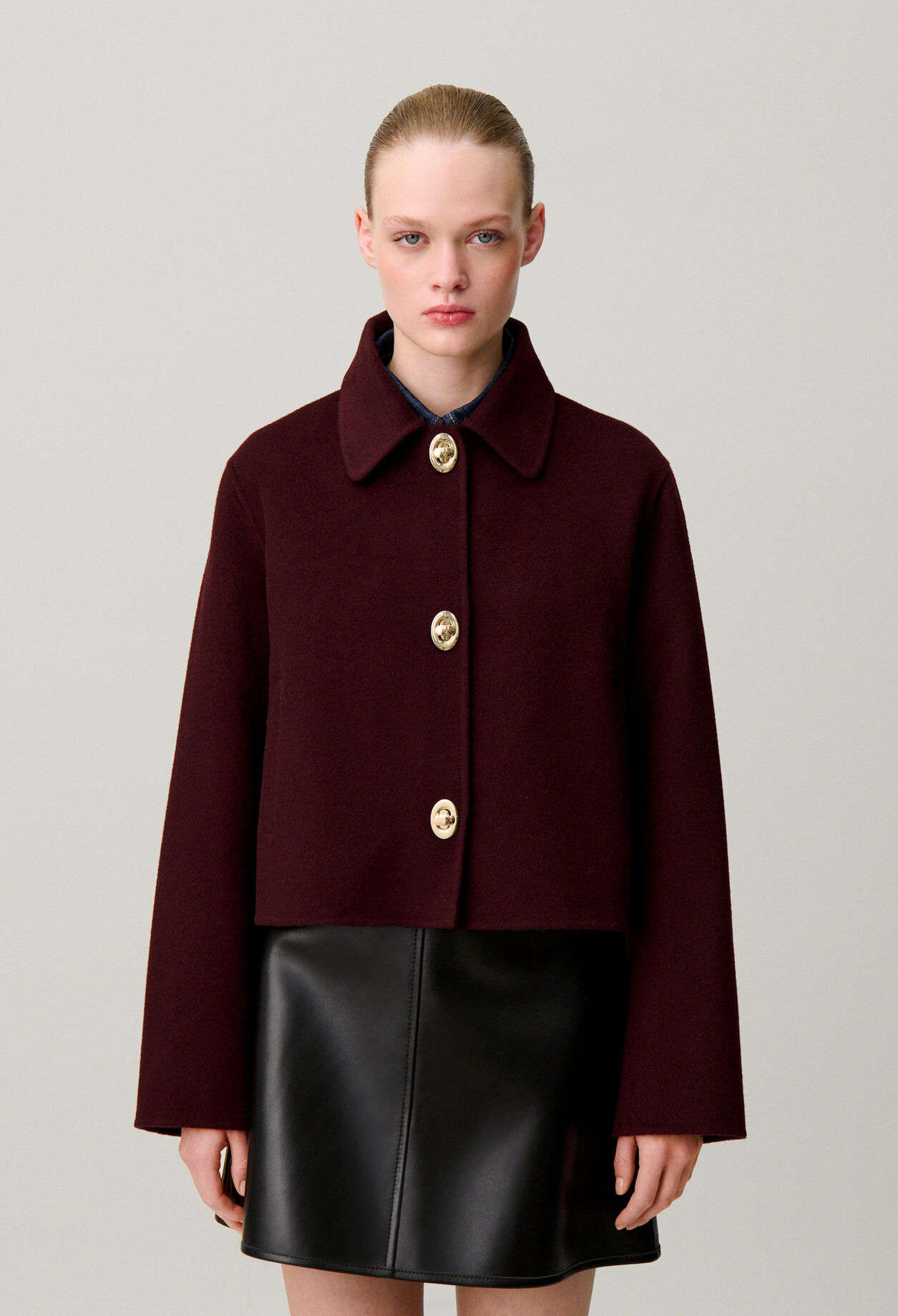 Veste bo&icirc;te velours c&ocirc;tel&eacute;
