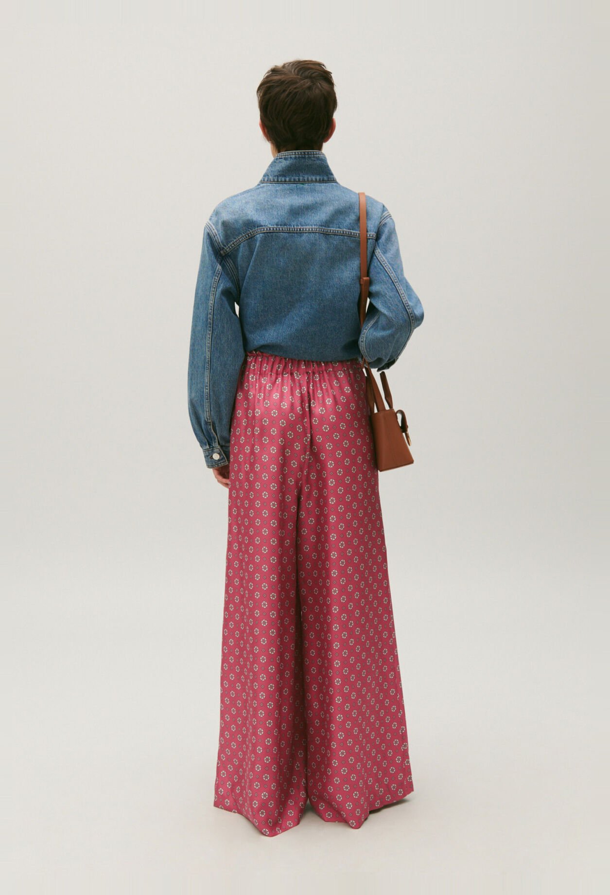 Pantalon satiné imprimé