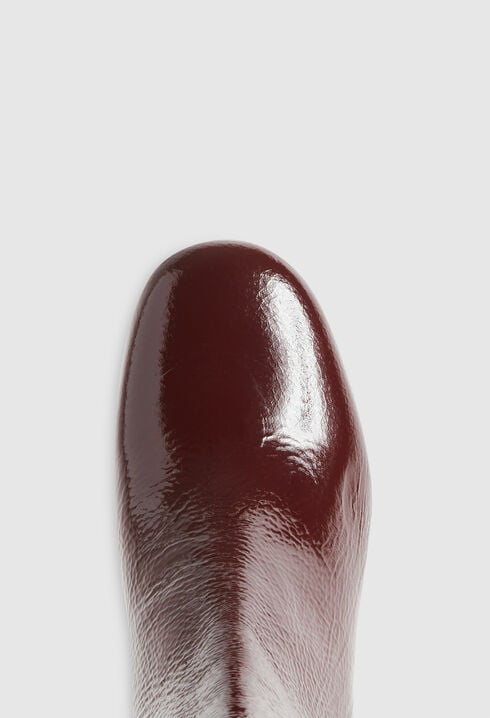 Bottines bordeaux cuir vernis
