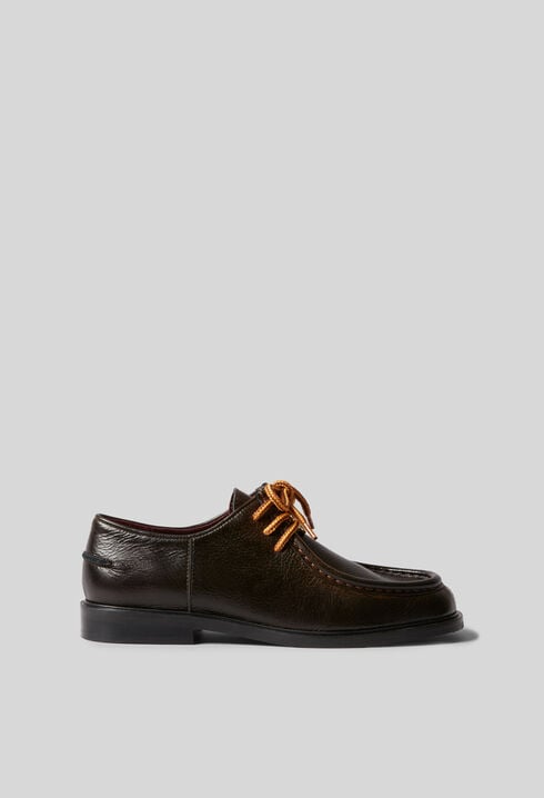 Derbies cuir grainé
