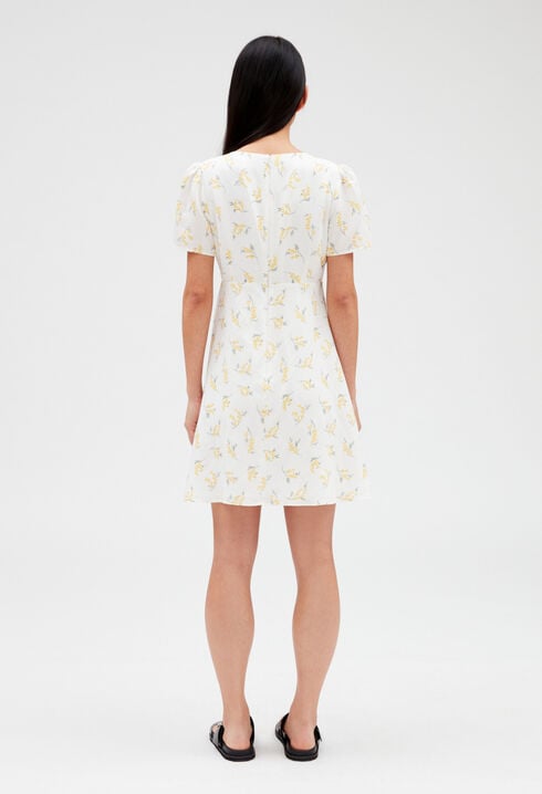 Robe courte évasée mimosa