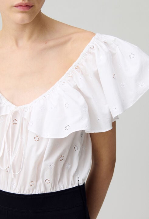 Robe courte bi-matières