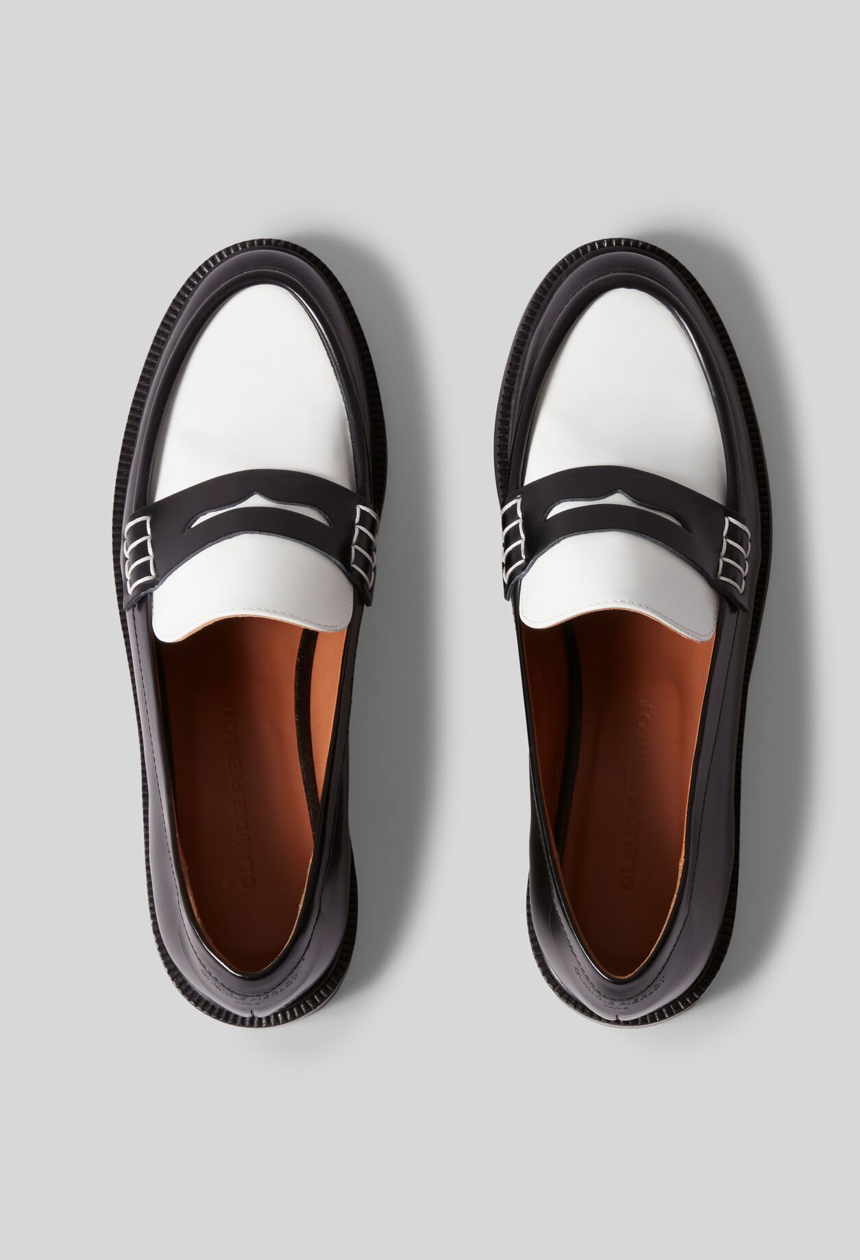 Mocassins cuir bicolore