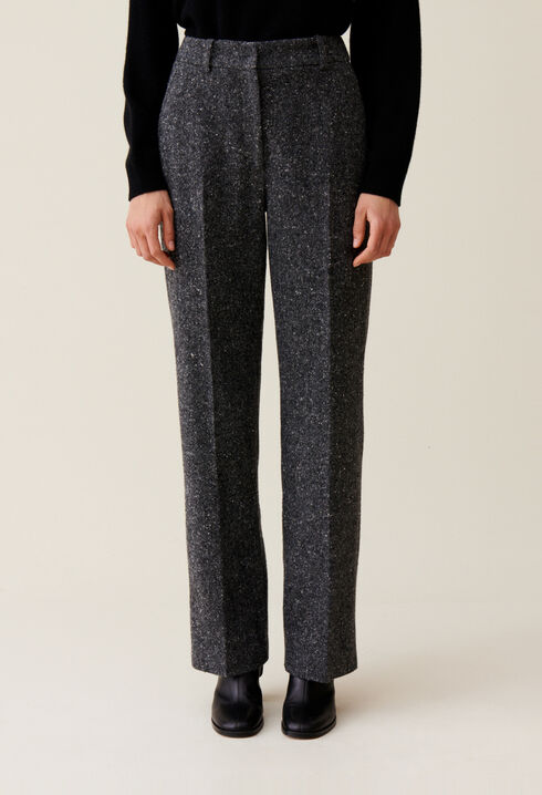 Pantalon tailleur laine gris