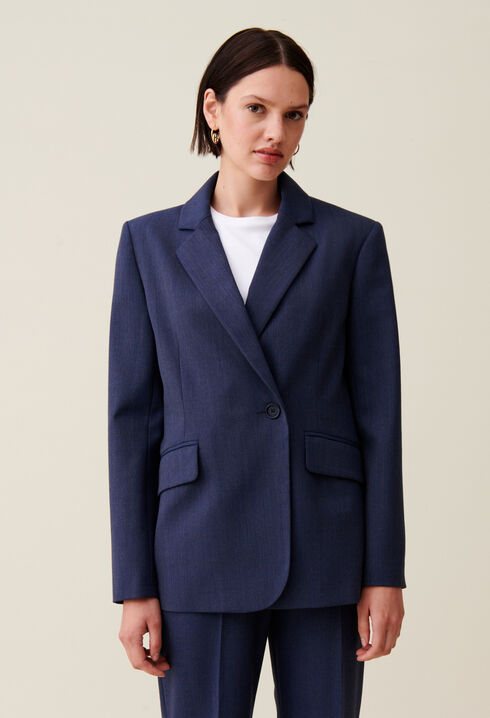 Veste tailleur croisée marine