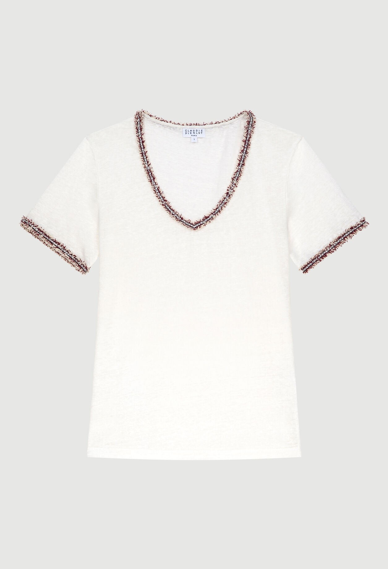 T-shirt à détails tweedé