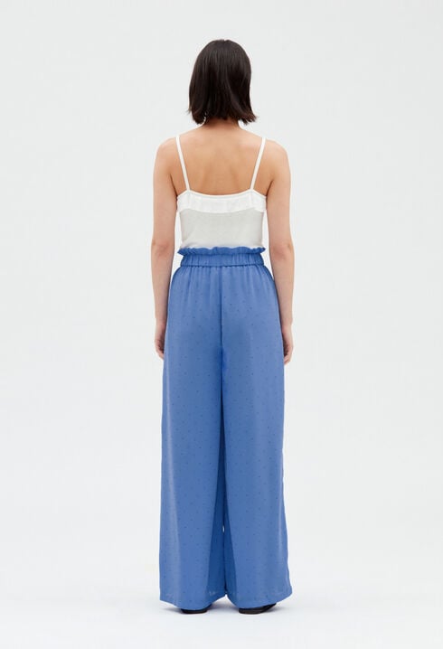 Pantalon strassé bleu ciel
