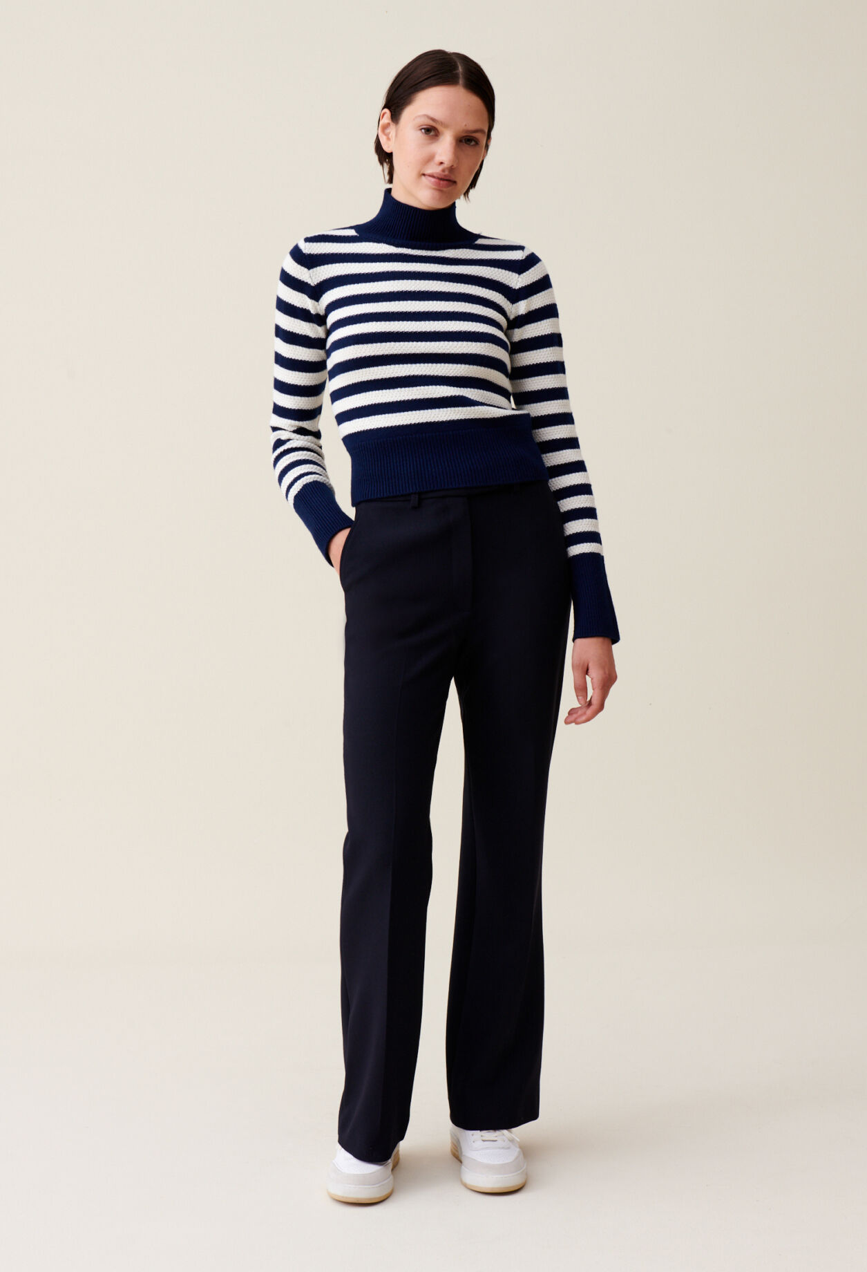 Pull mariniere col montant pour femme Claudie Pierlot