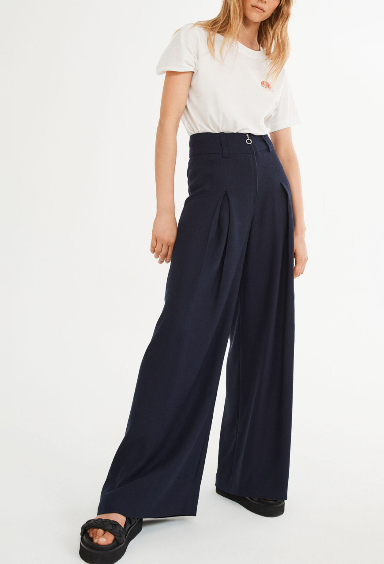Pantalon long avec ceinture en corde