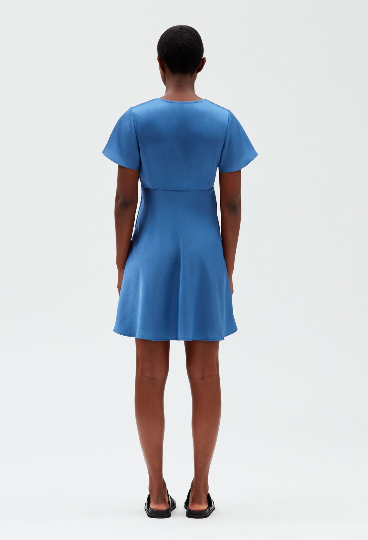 Robe courte fluide bleue