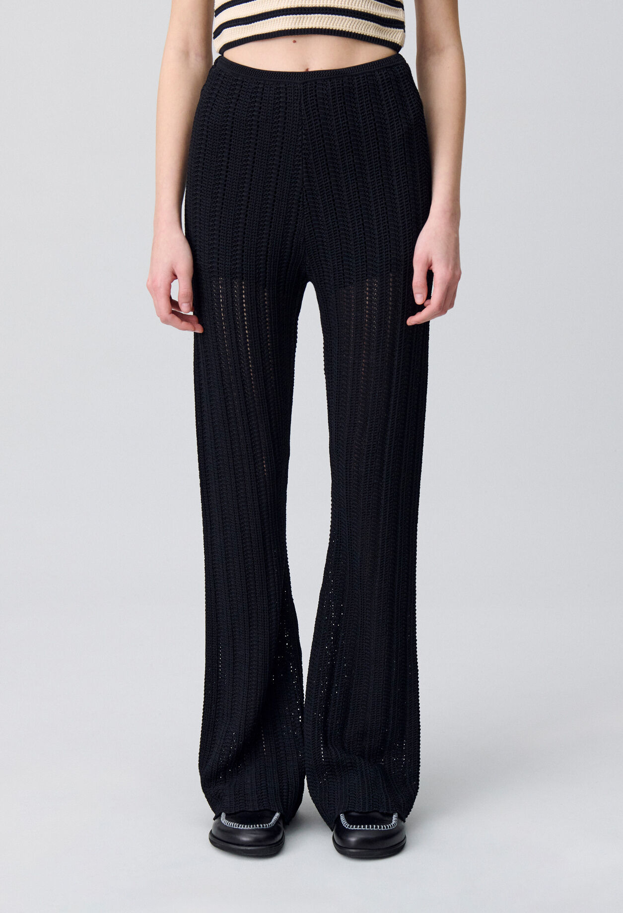 Pantalon fluide crochet